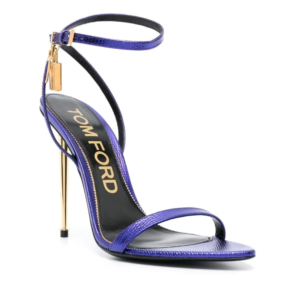 TOM FORD: Dahlia 120mm padlock ankle-strap sandals